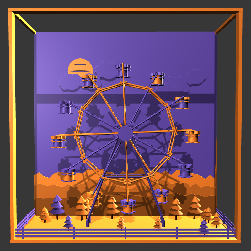 “Uncle Run” Fun Park: Ferris Wheel #10 static token preview