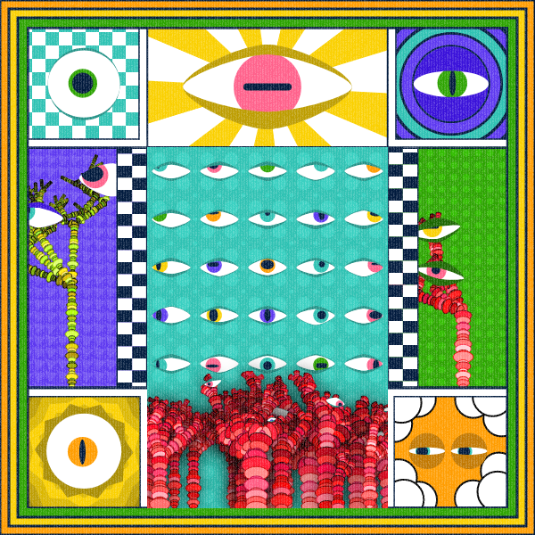 Zebra's Mirror #1 [p5.js] #6 static token preview