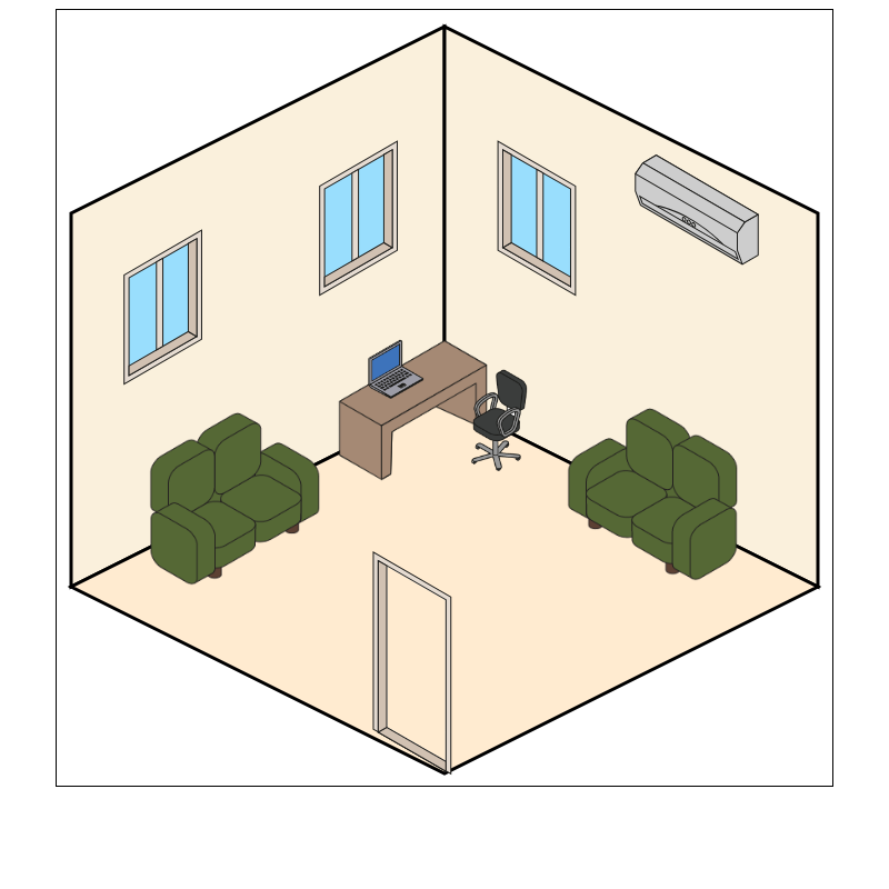 Isometric Living Room Interior #2 static token preview