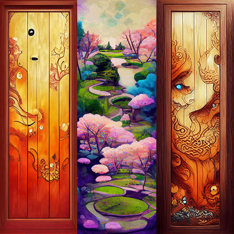 AI Japanese Garden in Spring #3 static token preview