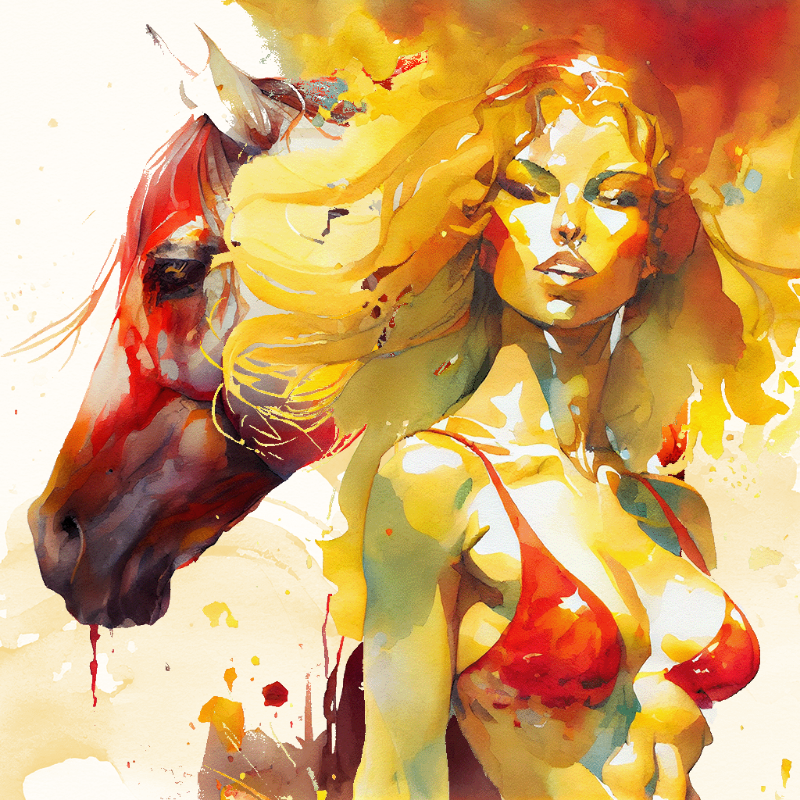 Artemis and Horse #17 static token preview