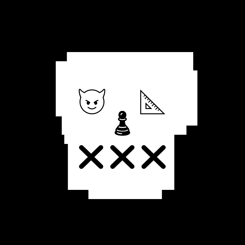 NotSkull(B&W) #17 static token preview