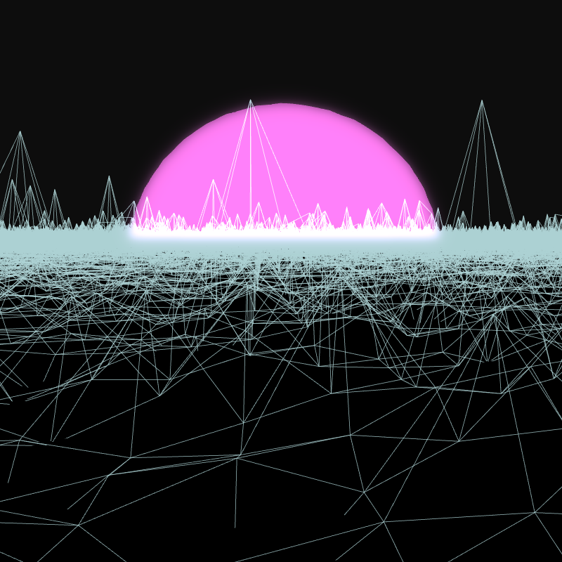 Generative Retrowave Field #11 static token preview