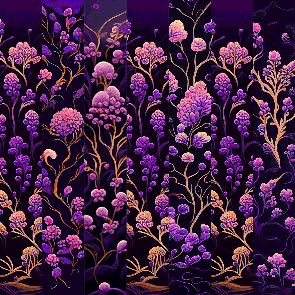 AI Purple Flowers #5 static token preview