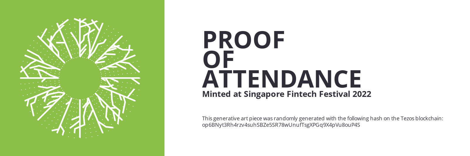 SFF2022 Proof of Attendance Token #208 static token preview