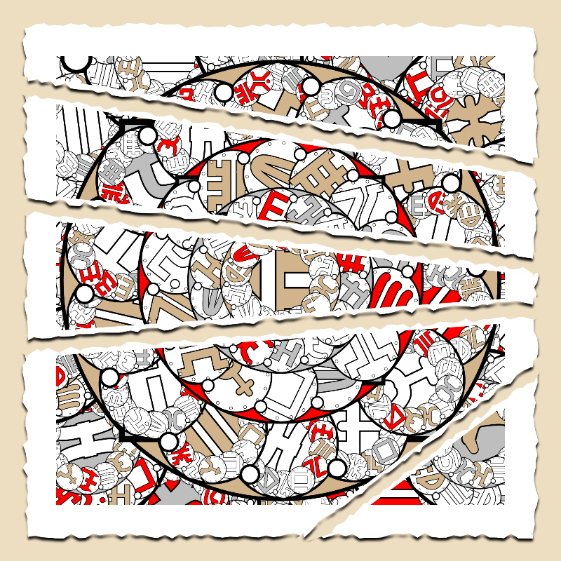 Fractals and fractures -"Alphabetic Signs" #3 static token preview