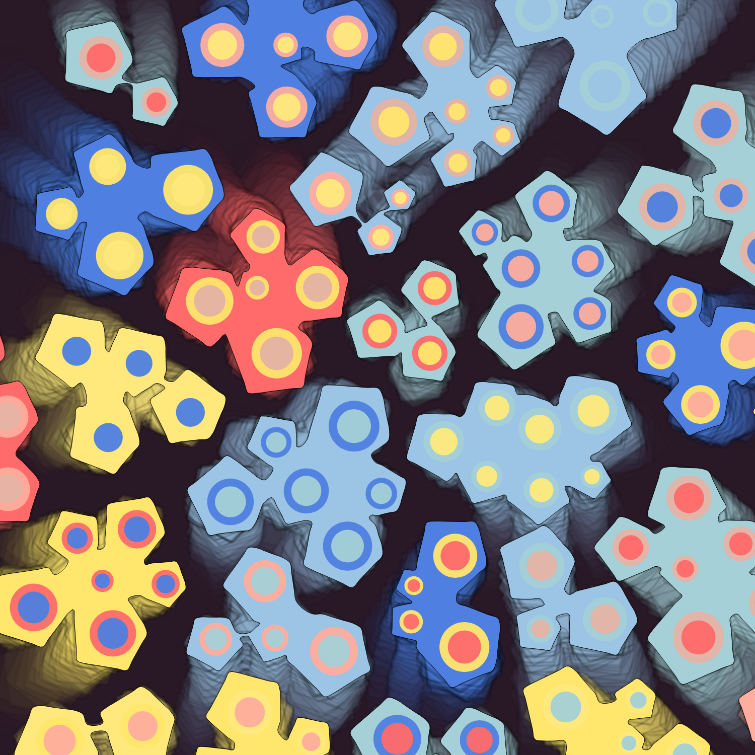 Geometric colorful shapes (Free edition) #1 static token preview