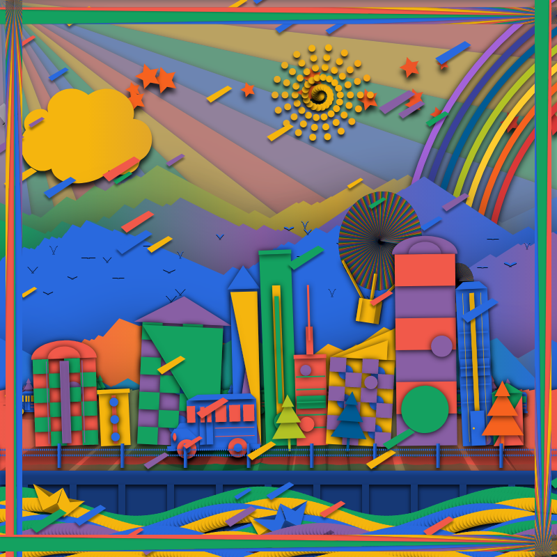 Paper Art 2.5D #97 static token preview
