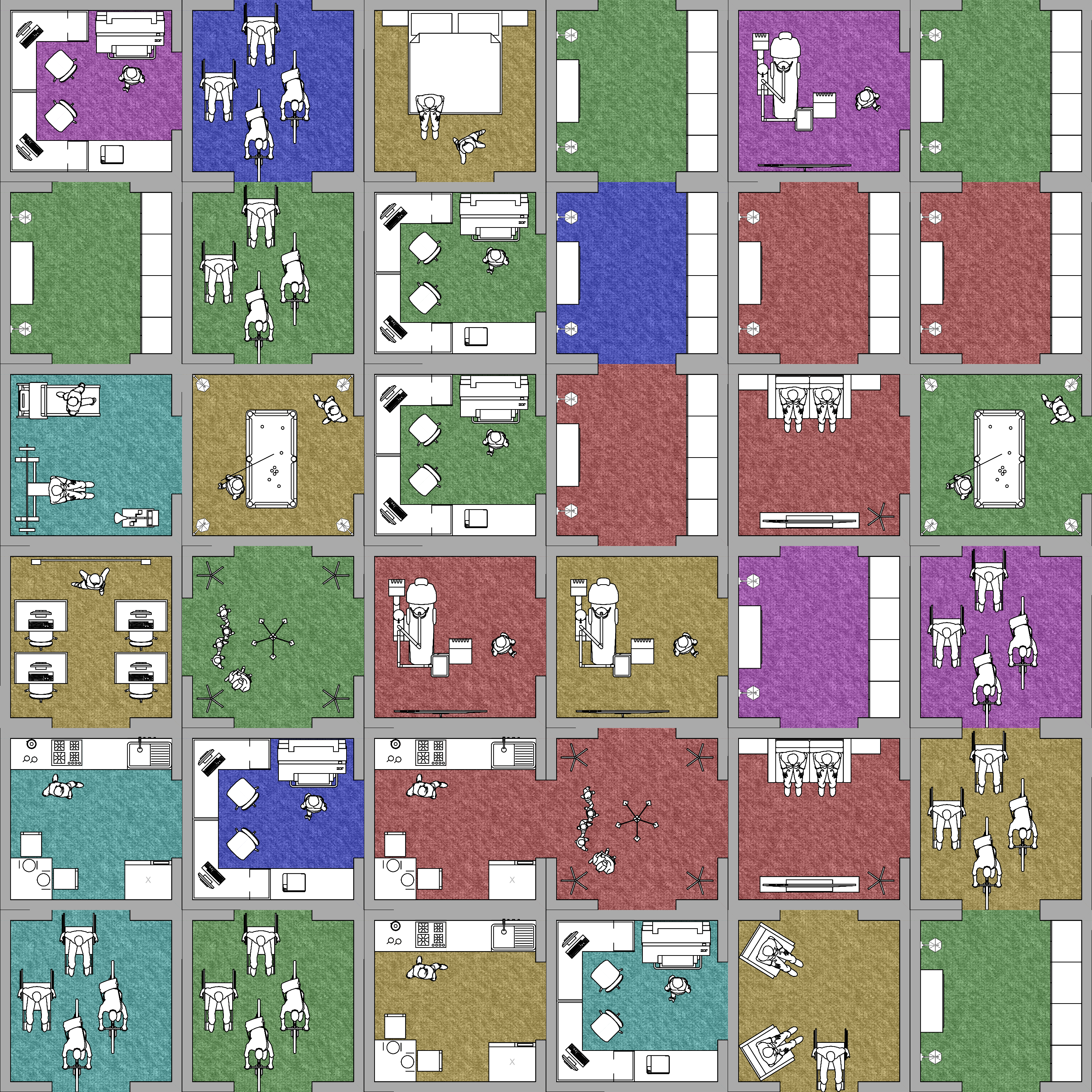 Harlequin block building #1 static token preview