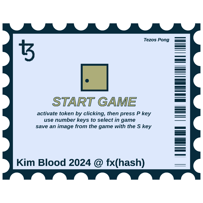 Tezos Pong #3 static token preview