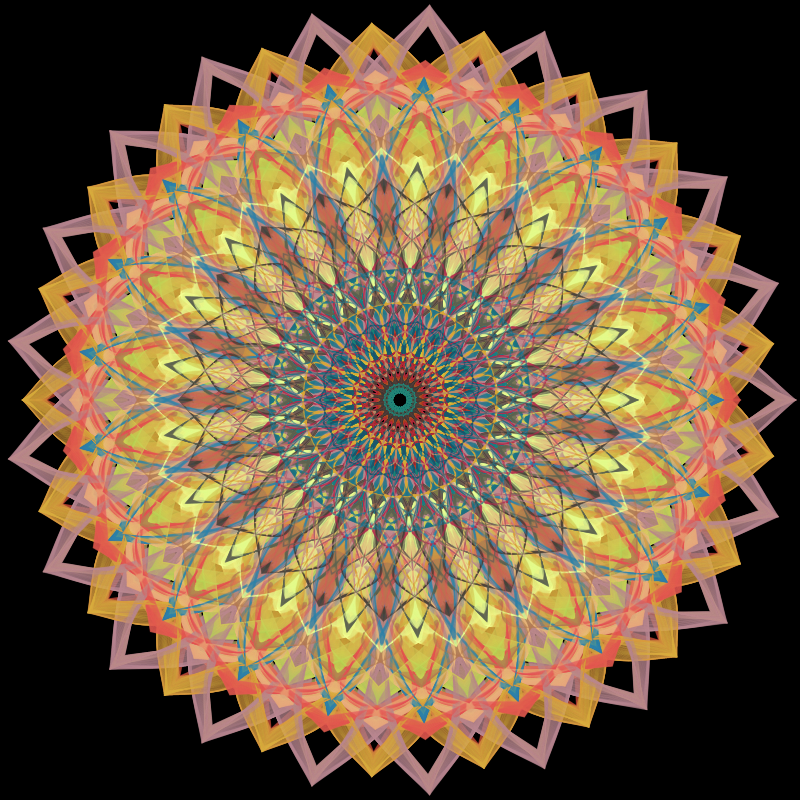 Morphing Mandala - #fxhashturnsone charity #17 static token preview