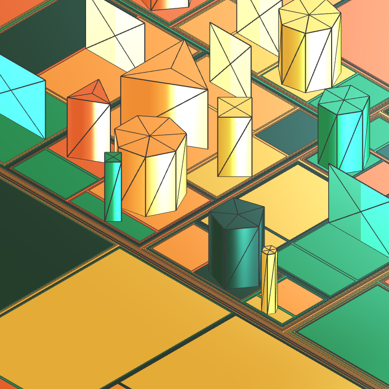 Geometric city #14 static token preview