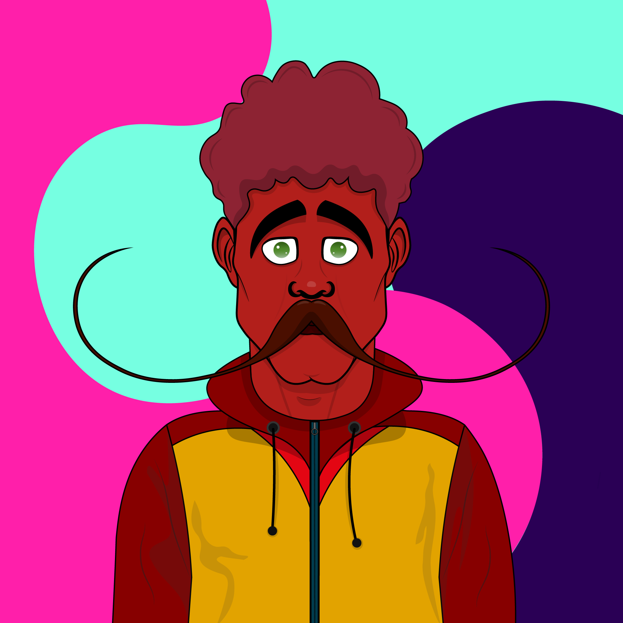 Mustachioed #22 static token preview
