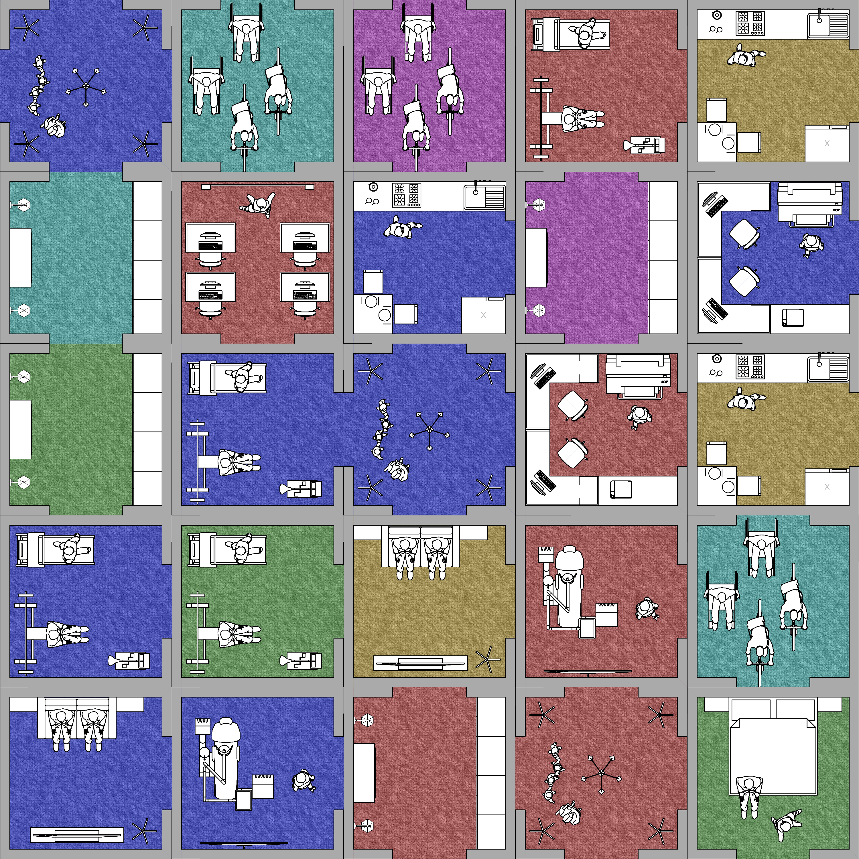 Harlequin block building #19 static token preview