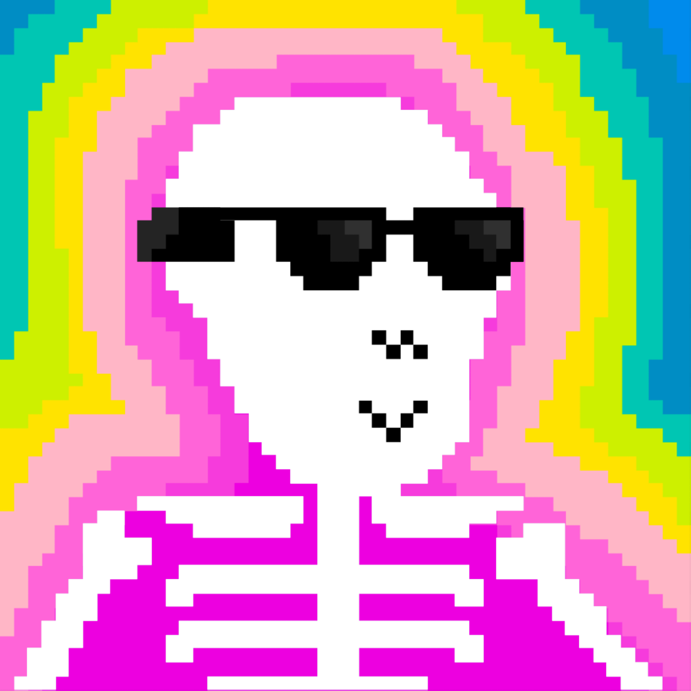 PIXEL SKULLETTI 1 #14 static token preview