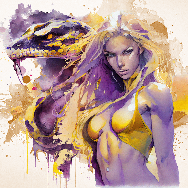Artemis and Snake #9 static token preview