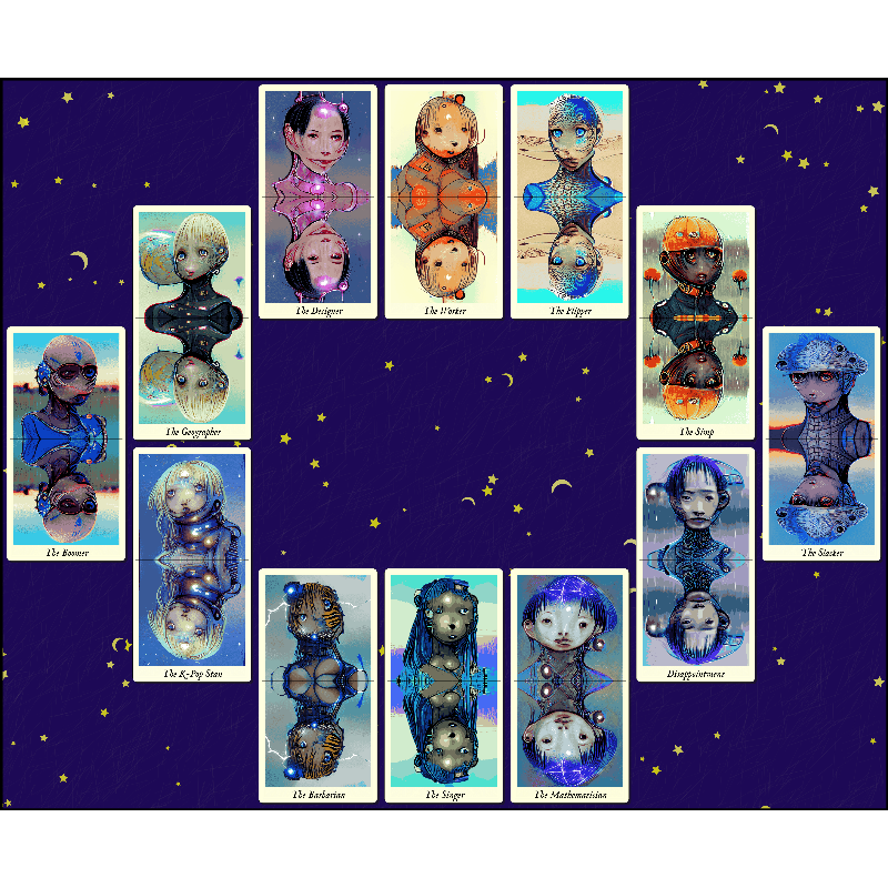 Reflexions - the fxhash tarot #21 static token preview
