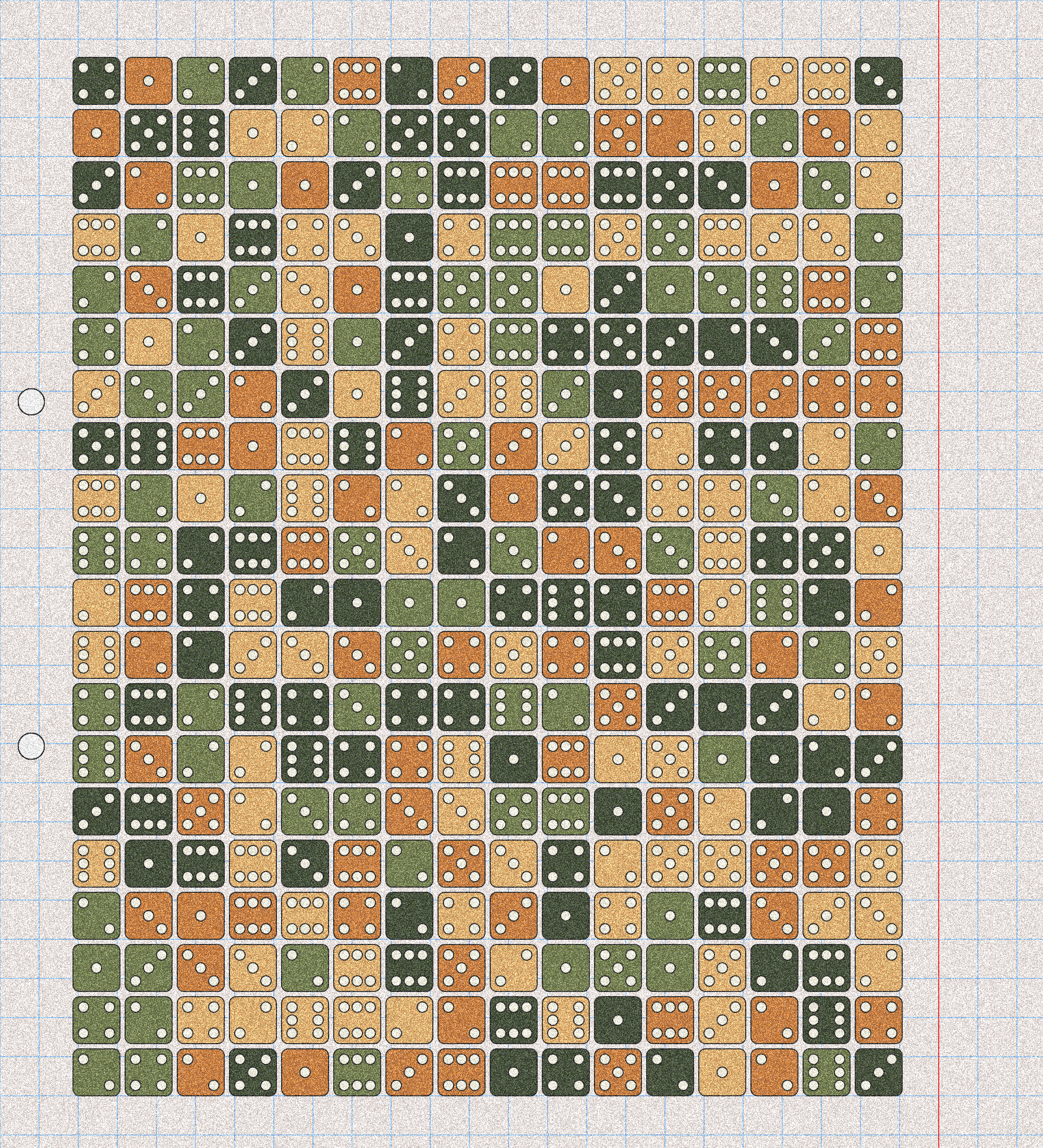sketchbook page 6: dice roll #1 static token preview
