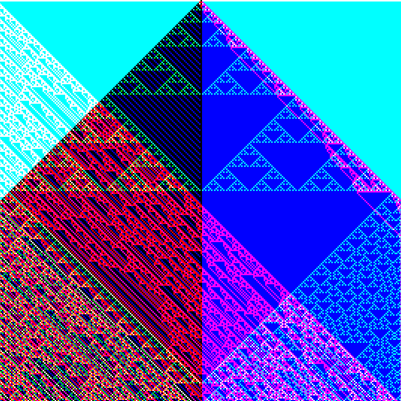 RGB Elementary Cellular Automaton #164 static token preview