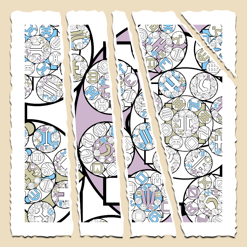 Fractals and fractures -"Alphabetic Signs" #5 static token preview