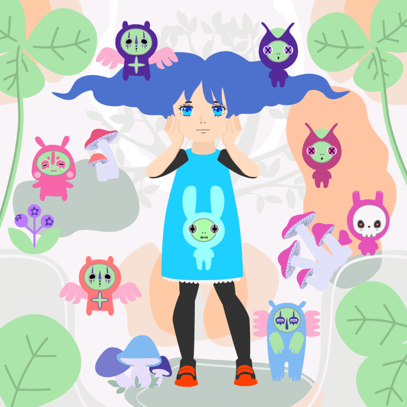 The Girl and the Magic Forest Spirits #5 static token preview