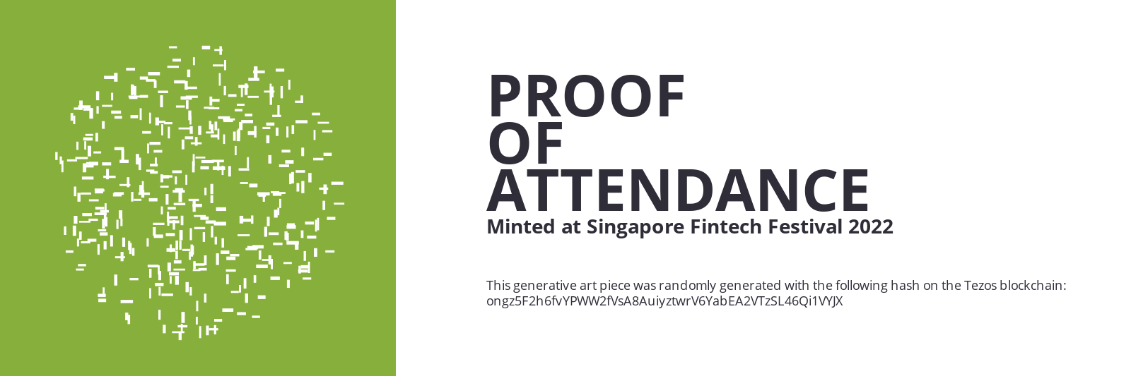 SFF2022 Proof of Attendance Token #1185 static token preview