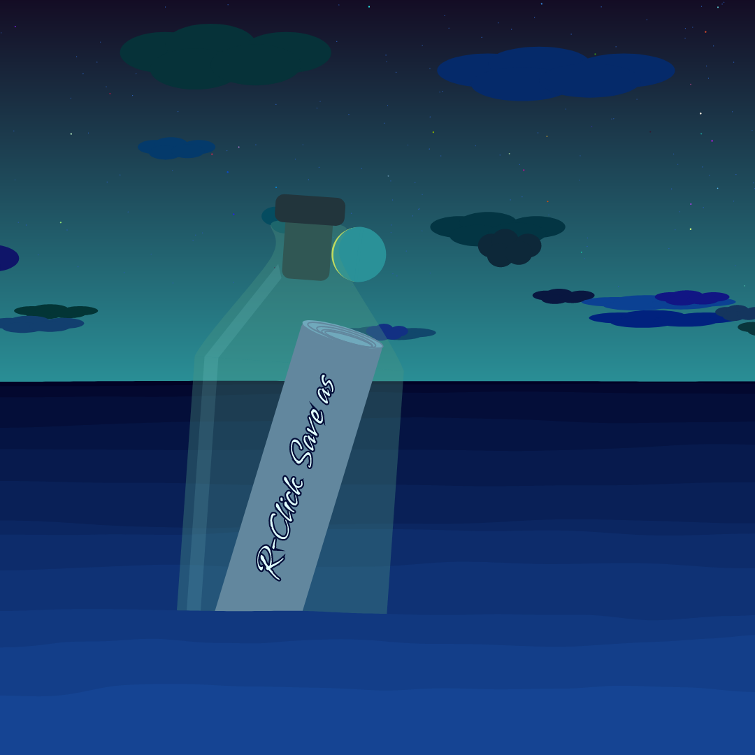 message in the bottle #19 static token preview