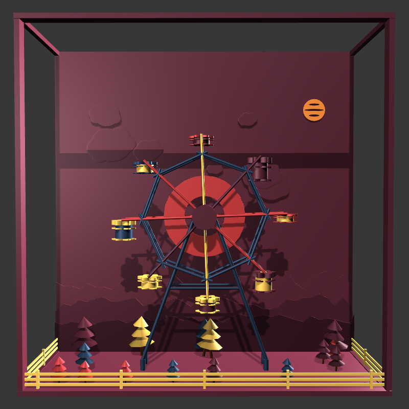 “Uncle Run” Fun Park: Ferris Wheel #22 static token preview