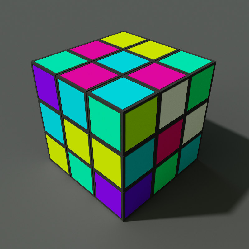 Rubik's cube in Voxel #3 static token preview