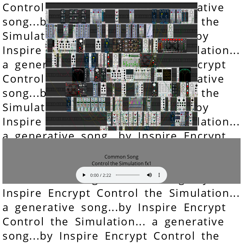 Control the Simulation generative music #15 static token preview