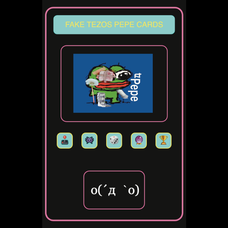 Fake Tezos Pepe Cards #11 static token preview