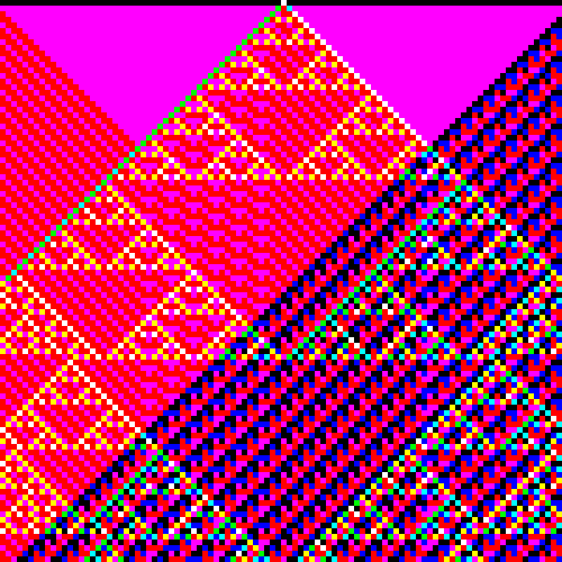 RGB Elementary Cellular Automaton #678 static token preview