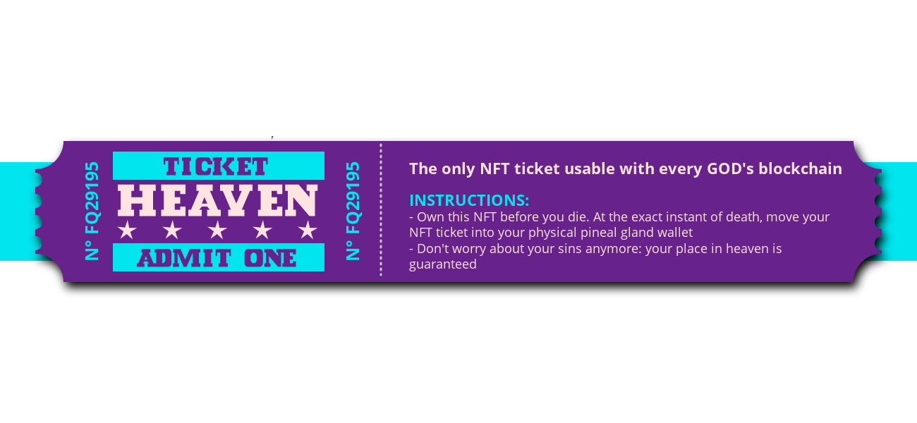 Ticket to Heaven #22 static token preview