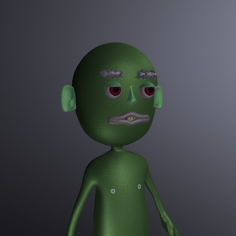 Strange little green man #1 static token preview