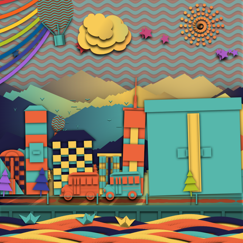 Paper Art 2.5D #18 static token preview