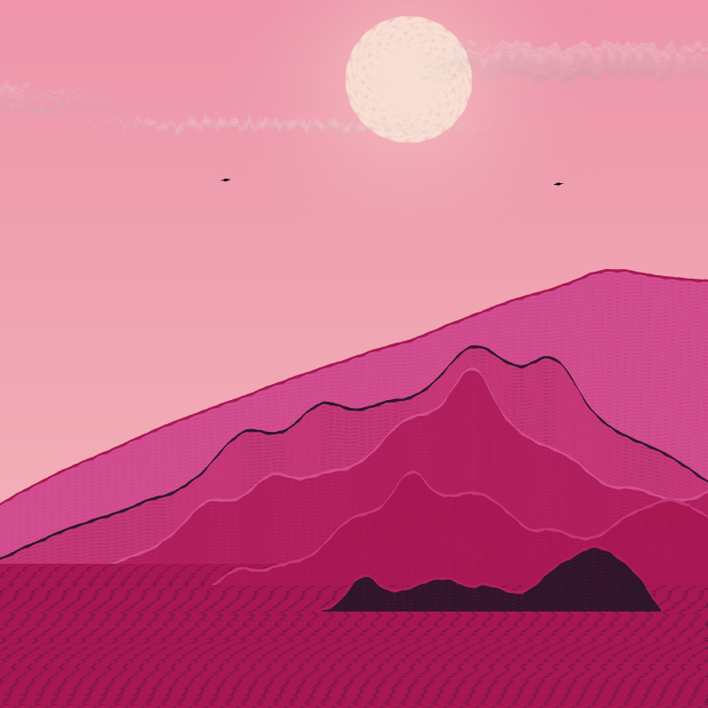 Painted Mountain Sunset #14 static token preview