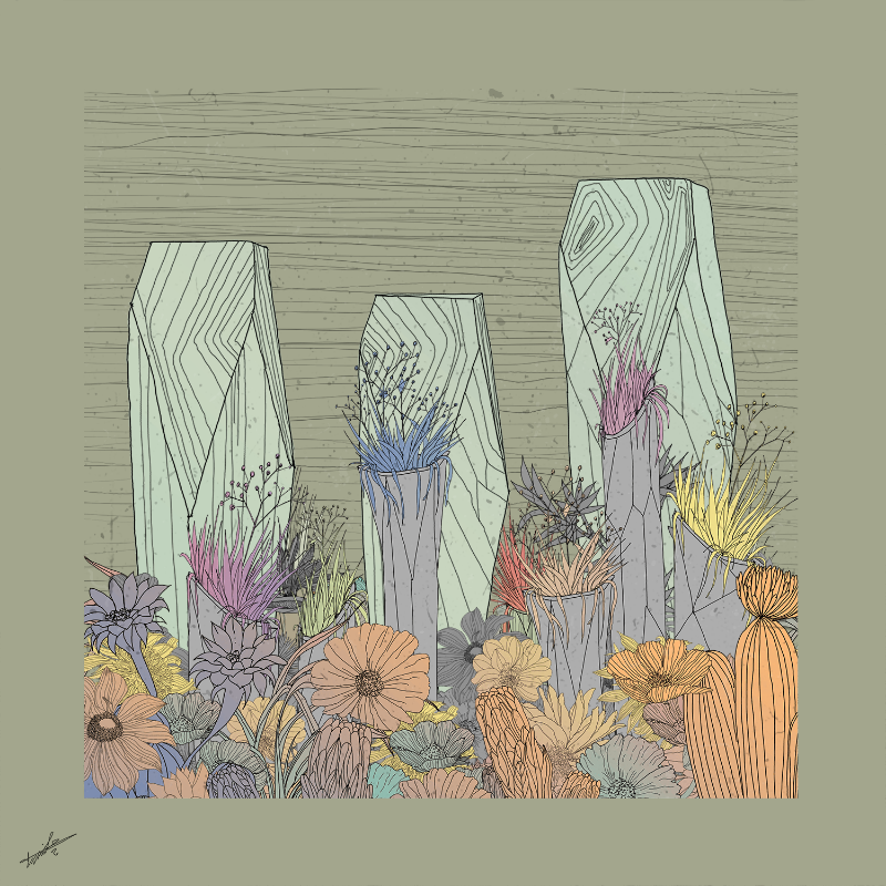 Garden of Lines #Rocks_Blooms #19 static token preview
