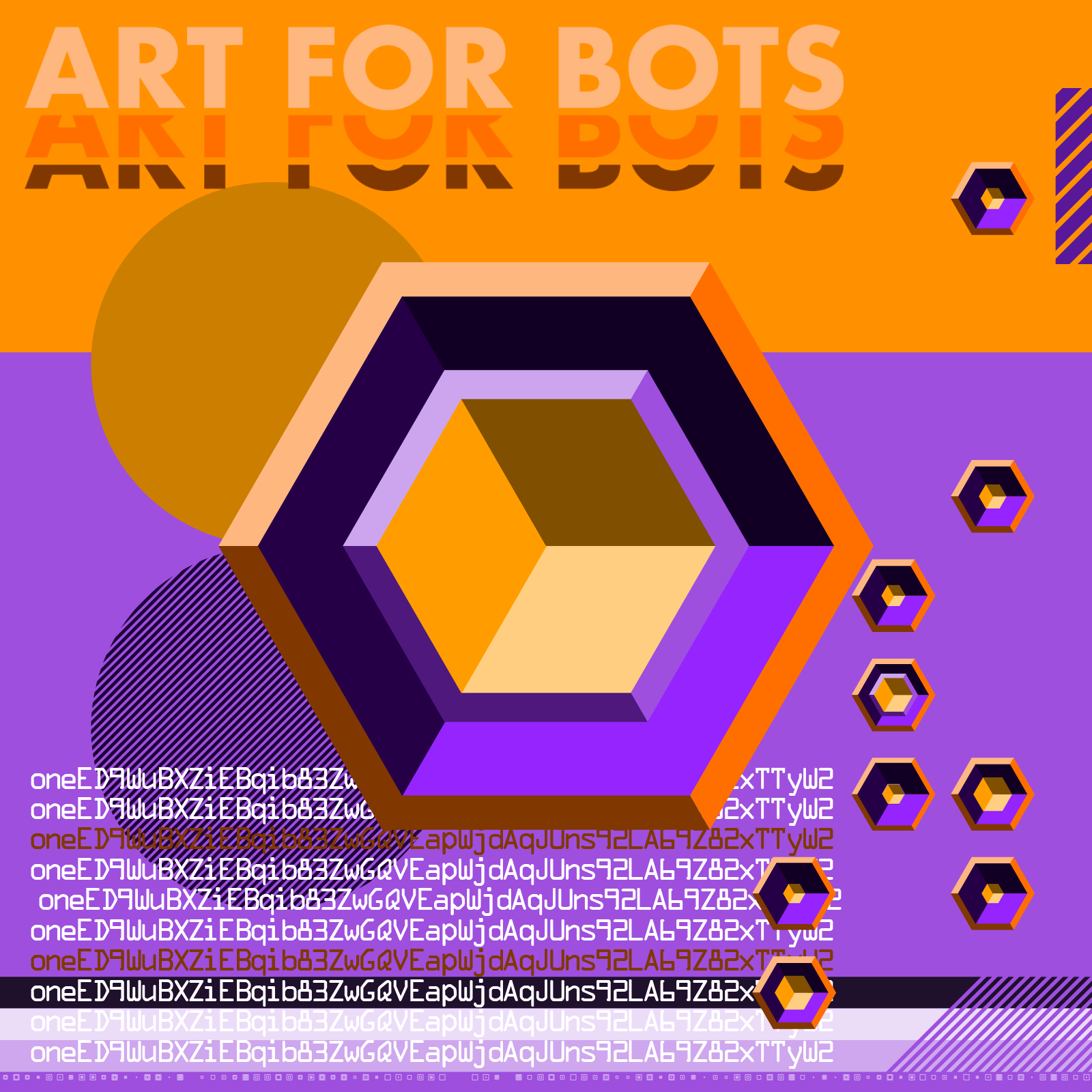 Hexagones - Art for Bots for Humans #6 static token preview
