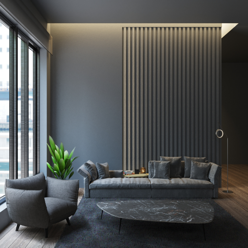 Modern living room GEN #11 static token preview