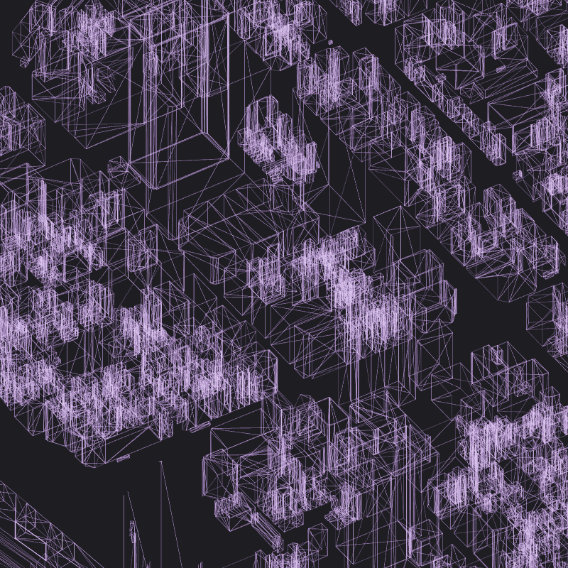 Wireframe City: Tokyo Shibuya #1 static token preview