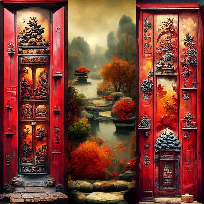 AI Chinese Garden #7 static token preview