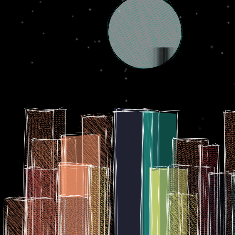 hastily-drawn cityscape sketch #5 static token preview