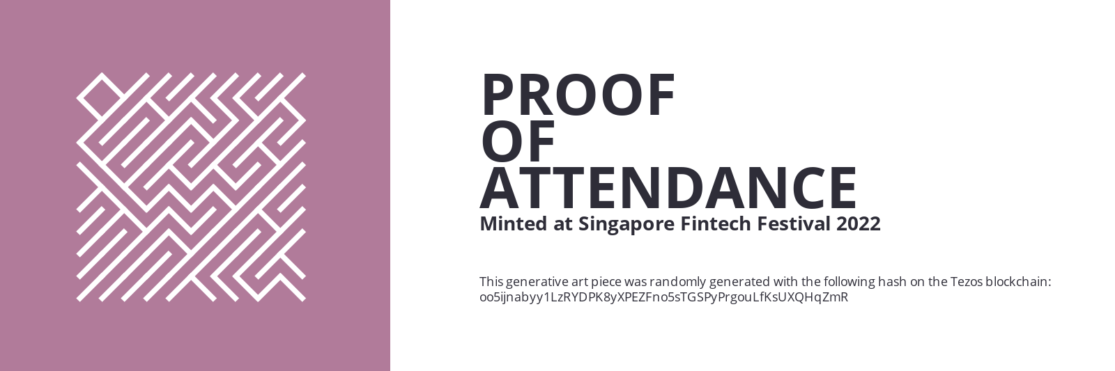 SFF2022 Proof of Attendance Token #438 static token preview
