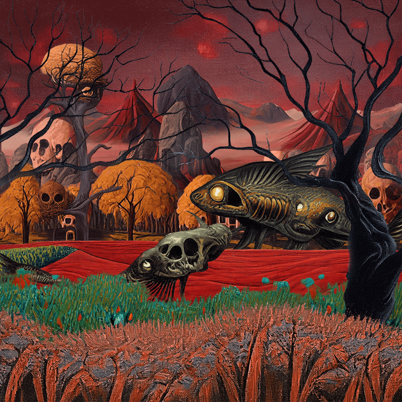 Skull Birds and Fishes #5 static token preview