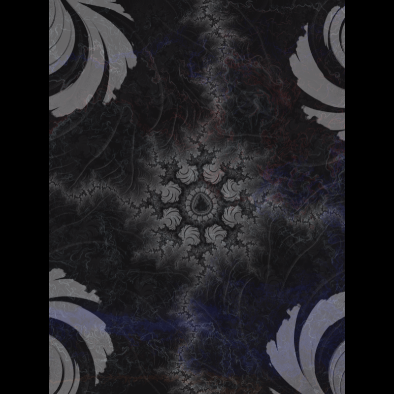 monochrome nebular fractal #7 static token preview