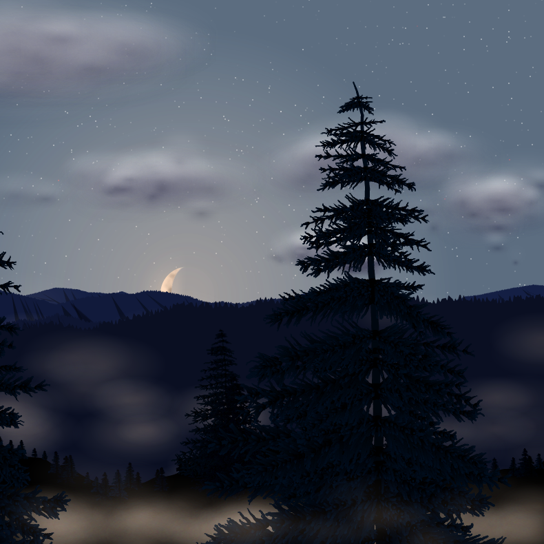 Moonlit Mountains #8 static token preview