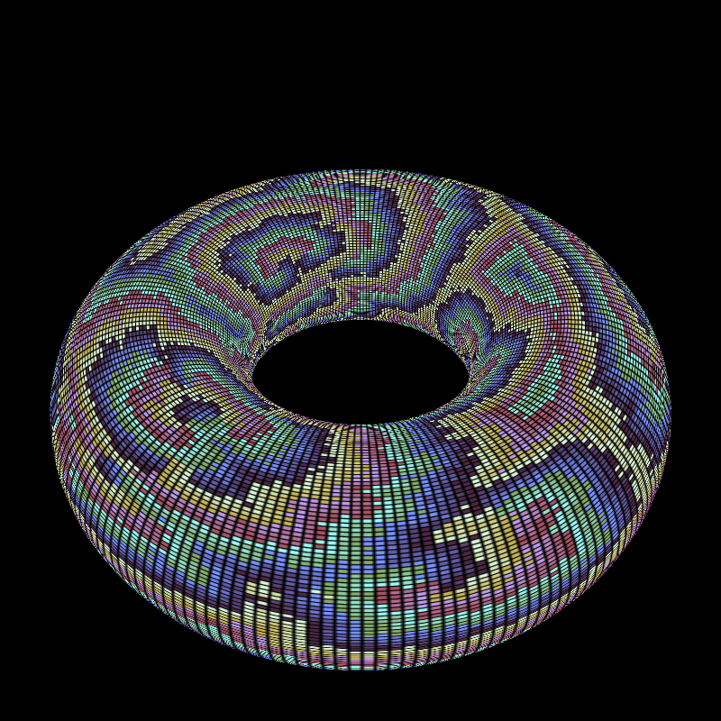 Reaction Diffusion on a Torus #25 static token preview