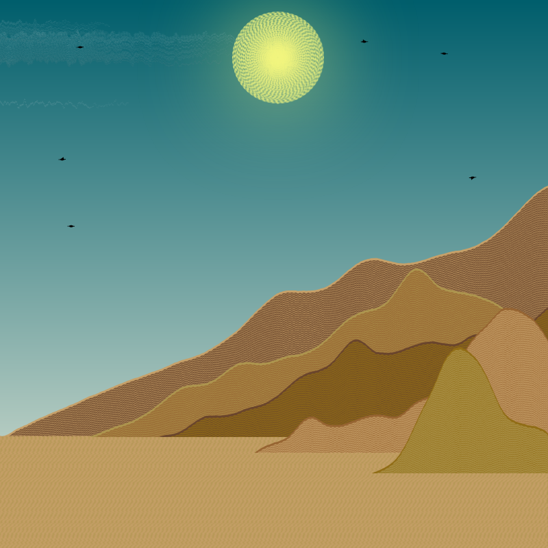 Painted Mountain Sunset #8 static token preview