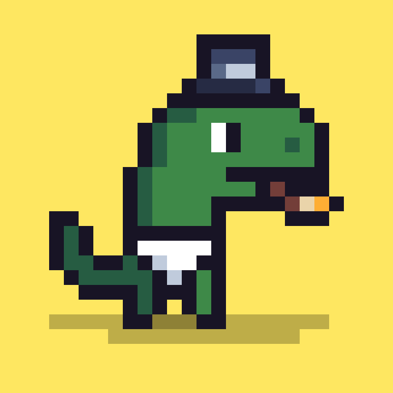 Pixel Dinos #25 static token preview