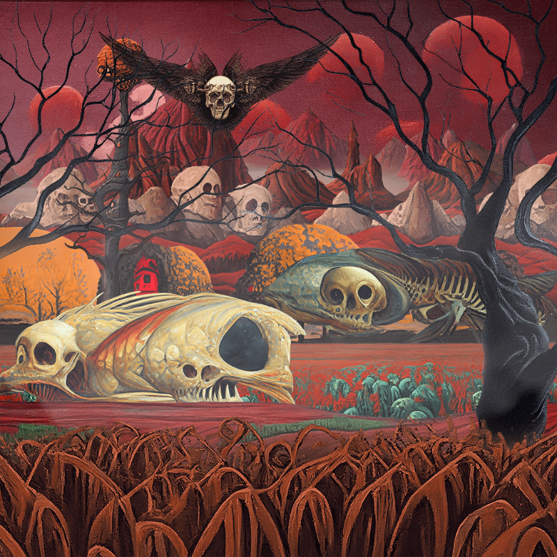 Skull Birds and Fishes #12 static token preview
